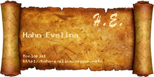 Hahn Evelina névjegykártya